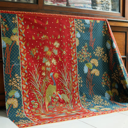 JavaPitu - Kain Batik Halus - L. Metzelaar - Pekalongan - Merah Biru - 6351