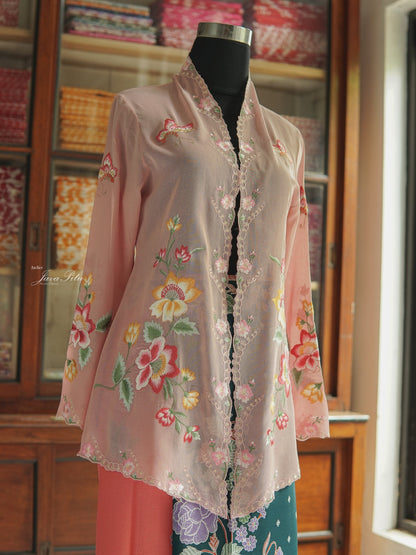 JavaPitu - Kebaya Outer Peranakan - Pesona Sekar Raya - Handmade Embroidery