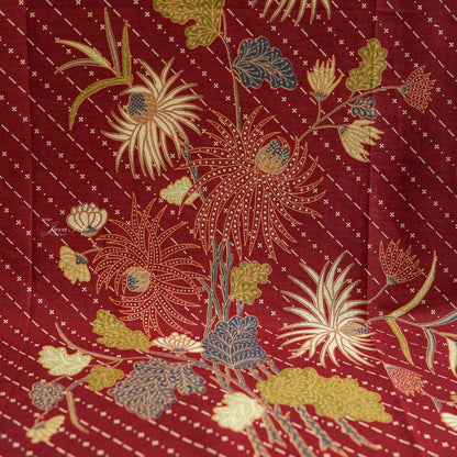 JavaPitu - Kain Batik-Sidoarjo - SeruniBlossom - WineCrimson - Repro Textile