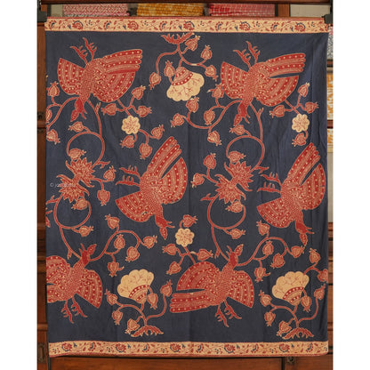 Batik Kuno Burung Merak Biru. Ca.1960