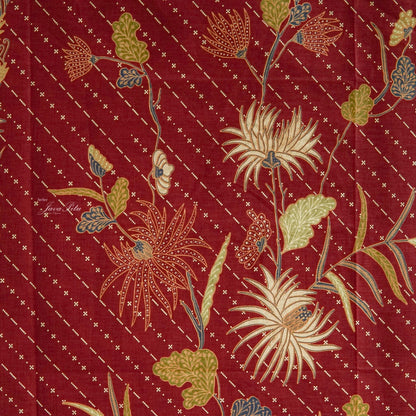 JavaPitu - Kain Batik-Sidoarjo - SeruniBlossom - WineCrimson - Repro Textile