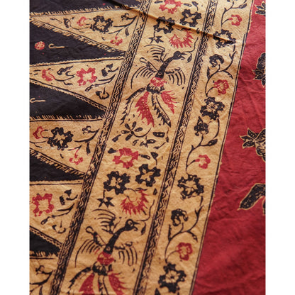 Batik Kuno Burung Merak Merah. Ca.1960