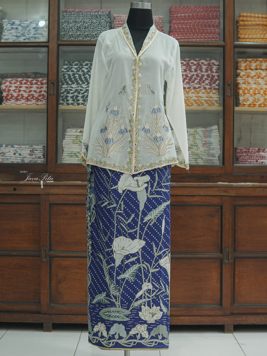JavaPitu - Kebaya Iris Flower - Handmade - 6403