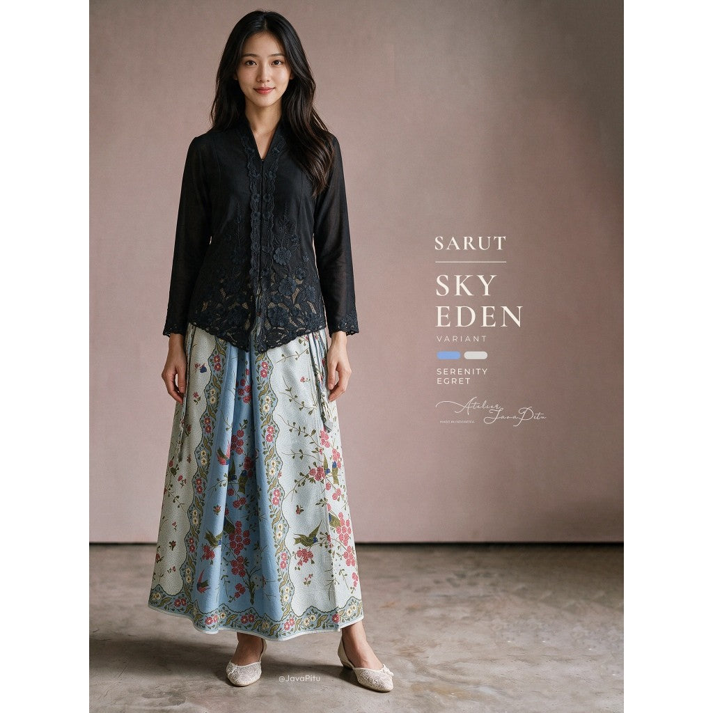 Javapitu - Rok Batik SARUT Drapery - SAGE EDEN - 6512