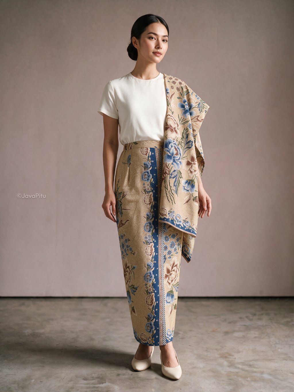 JavaPitu - LadySpan Rok Batik Wanita Lapisan Tricot - Katun Premium