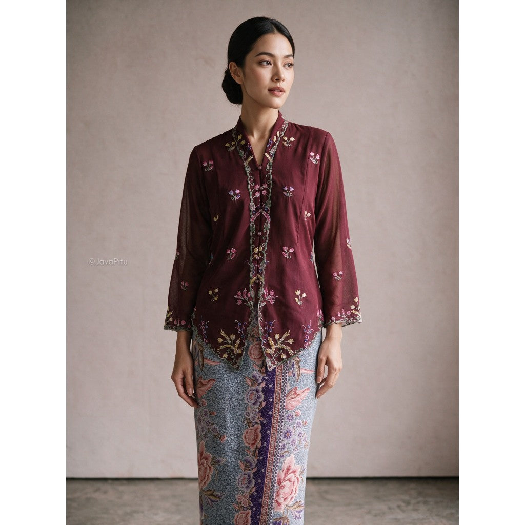 Javapitu - Kebaya Tabur bunga - Direct embroidery - 6519