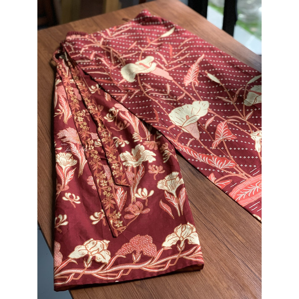 JavaPitu - Celana Batik Katun Paraya Series - Arum Lily - Kain Lilit - Rok Lilit - Sarung Lilit