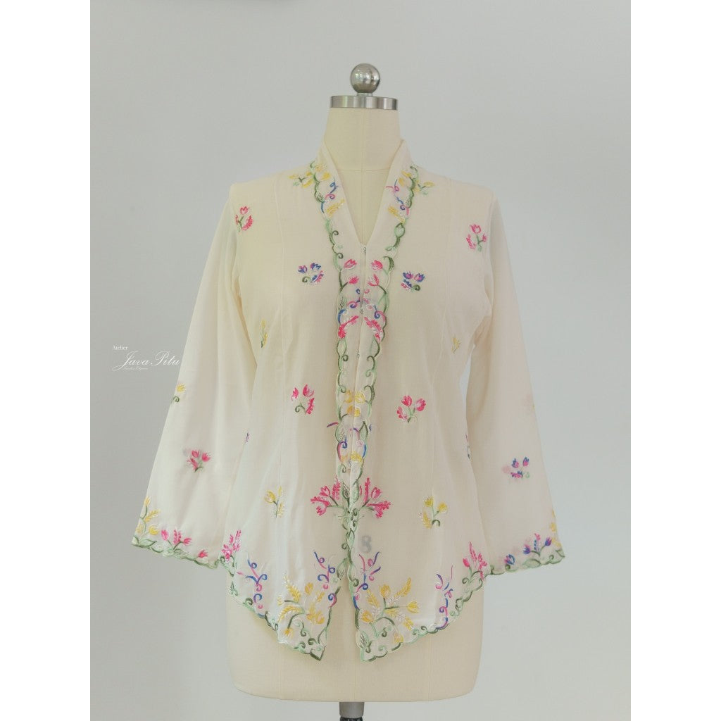 Javapitu - Kebaya Tabur bunga - Direct embroidery - 6504