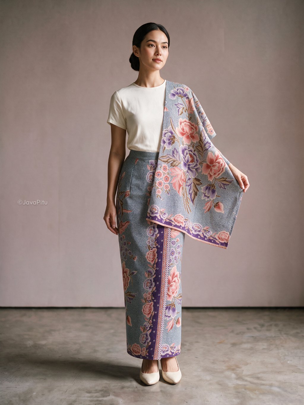 JavaPitu - LadySpan Rok Batik Wanita Lapisan Tricot - Katun Premium