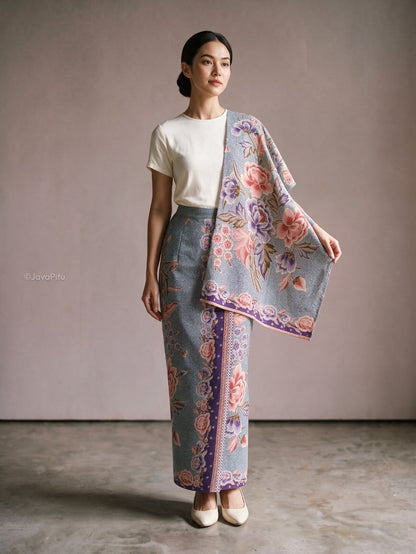 JavaPitu - LadySpan Rok Batik Wanita Lapisan Tricot - Katun Premium