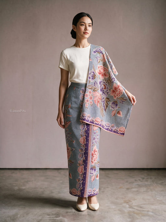 JavaPitu - LadySpan Rok Batik Wanita Lapisan Tricot - Katun Premium