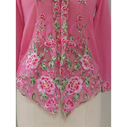 JavaPitu - Kebaya Magnolia Pink - Direct Embroidery - 6507