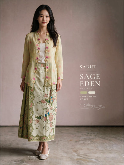 Javapitu - Rok Batik SARUT Drapery - SAGE EDEN - 6512
