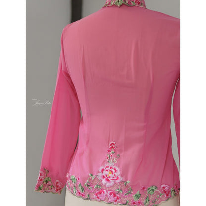 JavaPitu - Kebaya Magnolia Pink - Direct Embroidery - 6507