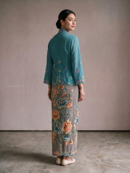 Javapitu - Kebaya Tabur bunga - Direct embroidery - 6519