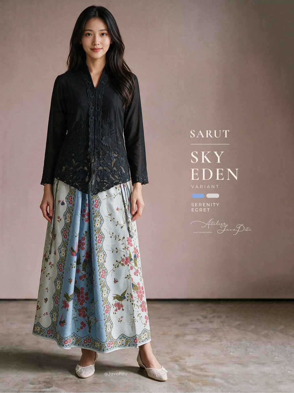 Javapitu - Rok Batik SARUT Drapery - SAGE EDEN - 6512