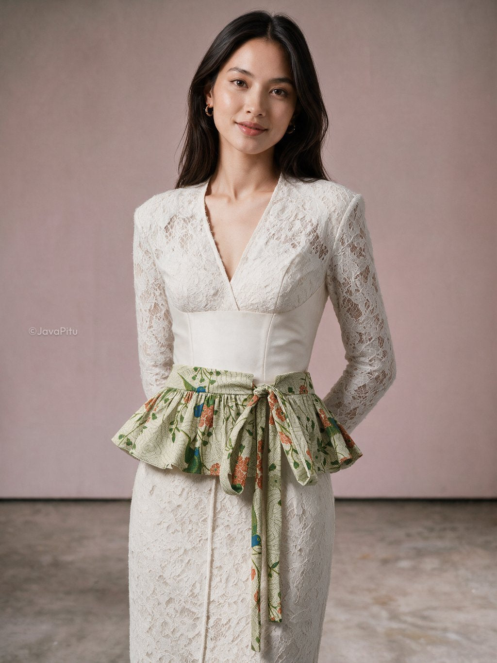 JavaPitu - Obi Belt Batik Wanita | Sabuk Pinggang Kebaya Dress Tali Ikat