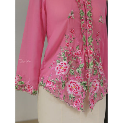 JavaPitu - Kebaya Magnolia Pink - Direct Embroidery - 6507