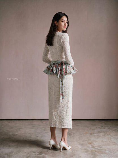 JavaPitu - Obi Belt Batik Wanita | Sabuk Pinggang Kebaya Dress Tali Ikat