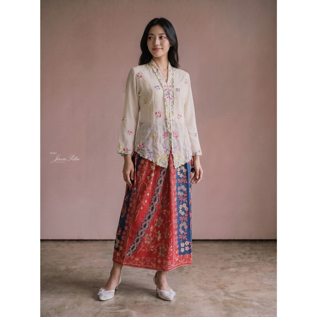 Javapitu - Kebaya Tabur bunga - Direct embroidery - 6504