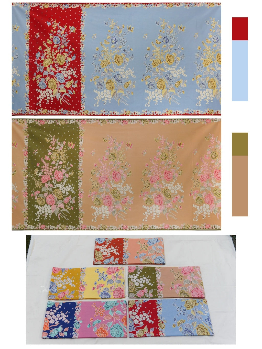 Rok Lilit Kain Lilit - Batik Katun Premium Bunga Dahlia Kuning Halus Ukuran 2 meter - 6462 JavaPitu