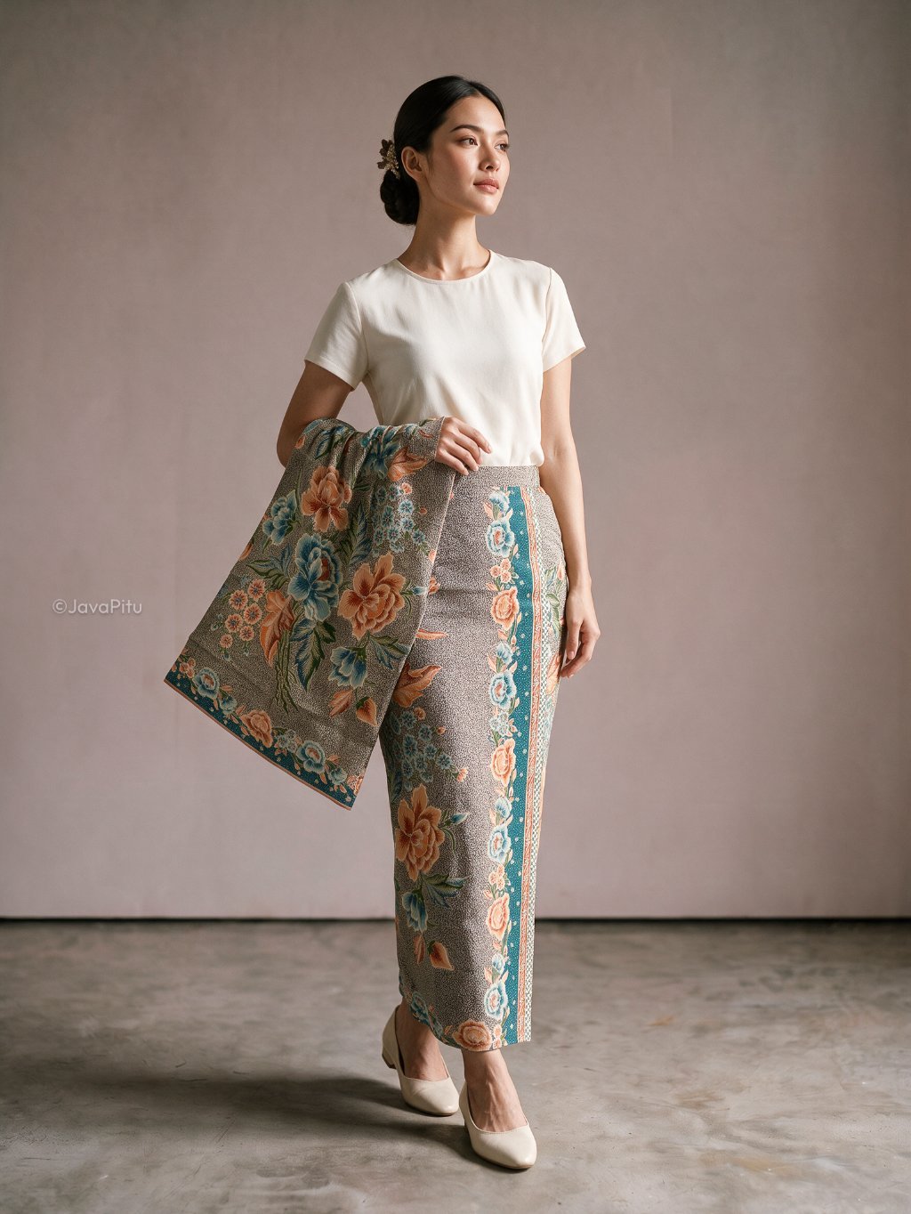 JavaPitu - LadySpan Rok Batik Wanita Lapisan Tricot - Katun Premium