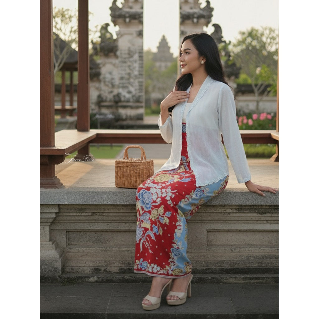 Rok Lilit Kain Lilit - Batik Katun Premium Bunga Dahlia Kuning Halus Ukuran 2 meter - 6462 JavaPitu