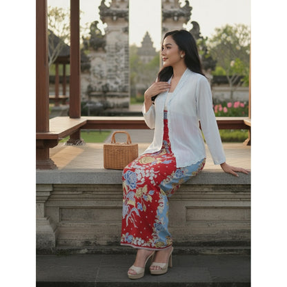 Rok Lilit Kain Lilit - Batik Katun Premium Bunga Dahlia Kuning Halus Ukuran 2 meter - 6462 JavaPitu