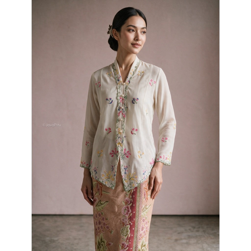Javapitu - Kebaya Tabur bunga - Direct embroidery - 6519