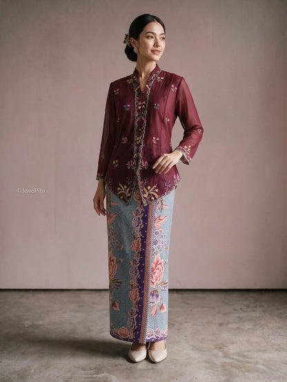 Javapitu - Kebaya Tabur bunga - Direct embroidery - 6519