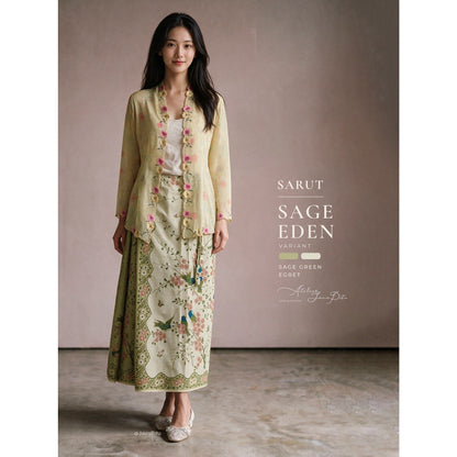 Javapitu - Rok Batik SARUT Drapery - SAGE EDEN - 6512