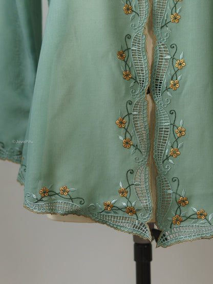 JavaPitu - Kebaya Peranakan Sage Kembang V.2 - 6503