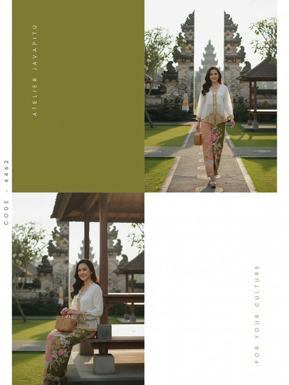 Rok Lilit Kain Lilit - Batik Katun Premium Bunga Dahlia Kuning Halus Ukuran 2 meter - 6462 JavaPitu