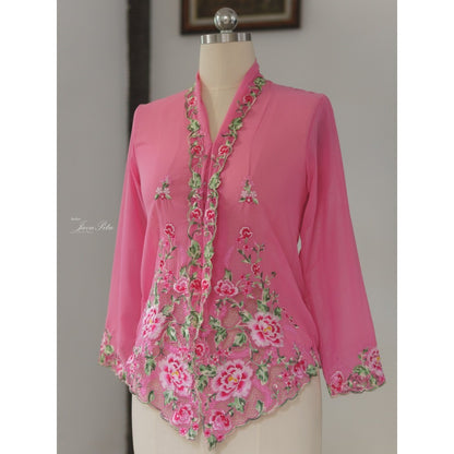 JavaPitu - Kebaya Magnolia Pink - Direct Embroidery - 6507