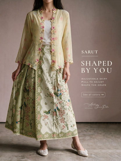 Javapitu - Rok Batik SARUT Drapery - SAGE EDEN - 6512