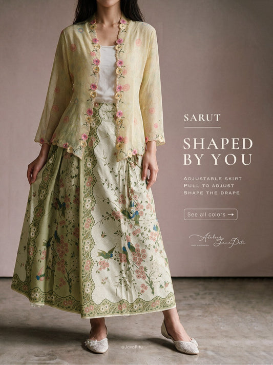 Javapitu - Rok Batik SARUT Drapery - SAGE EDEN - 6512