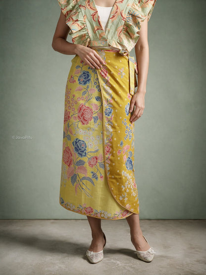 Javapitu - Vest Morpho dan Rok Lilit Tulip dahlia series - All size