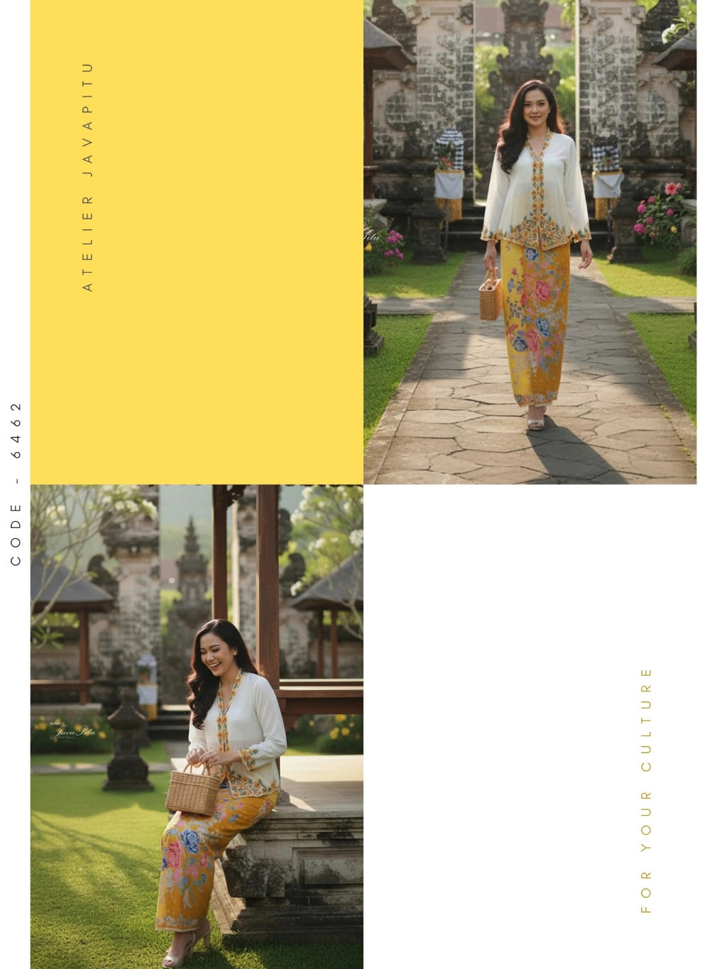 Rok Lilit Kain Lilit - Batik Katun Premium Bunga Dahlia Kuning Halus Ukuran 2 meter - 6462 JavaPitu