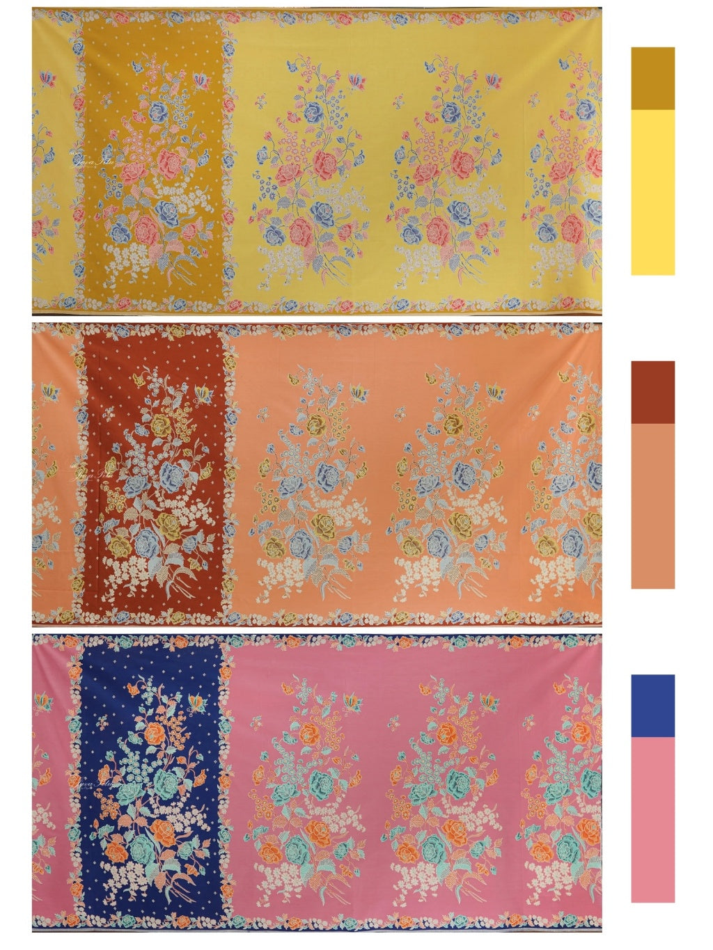 Rok Lilit Kain Lilit - Batik Katun Premium Bunga Dahlia Kuning Halus Ukuran 2 meter - 6462 JavaPitu
