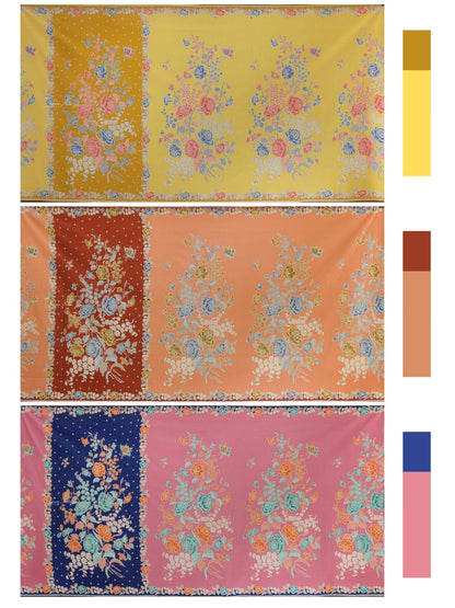 Rok Lilit Kain Lilit - Batik Katun Premium Bunga Dahlia Kuning Halus Ukuran 2 meter - 6462 JavaPitu