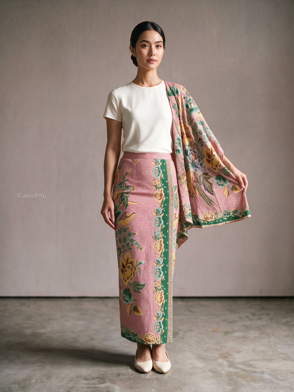 JavaPitu - LadySpan Rok Batik Wanita Lapisan Tricot - Katun Premium