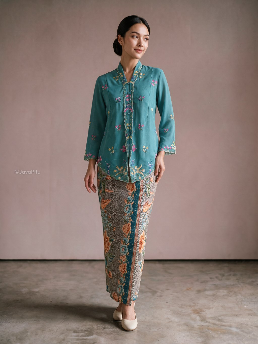 Javapitu - Kebaya Tabur bunga - Direct embroidery - 6519