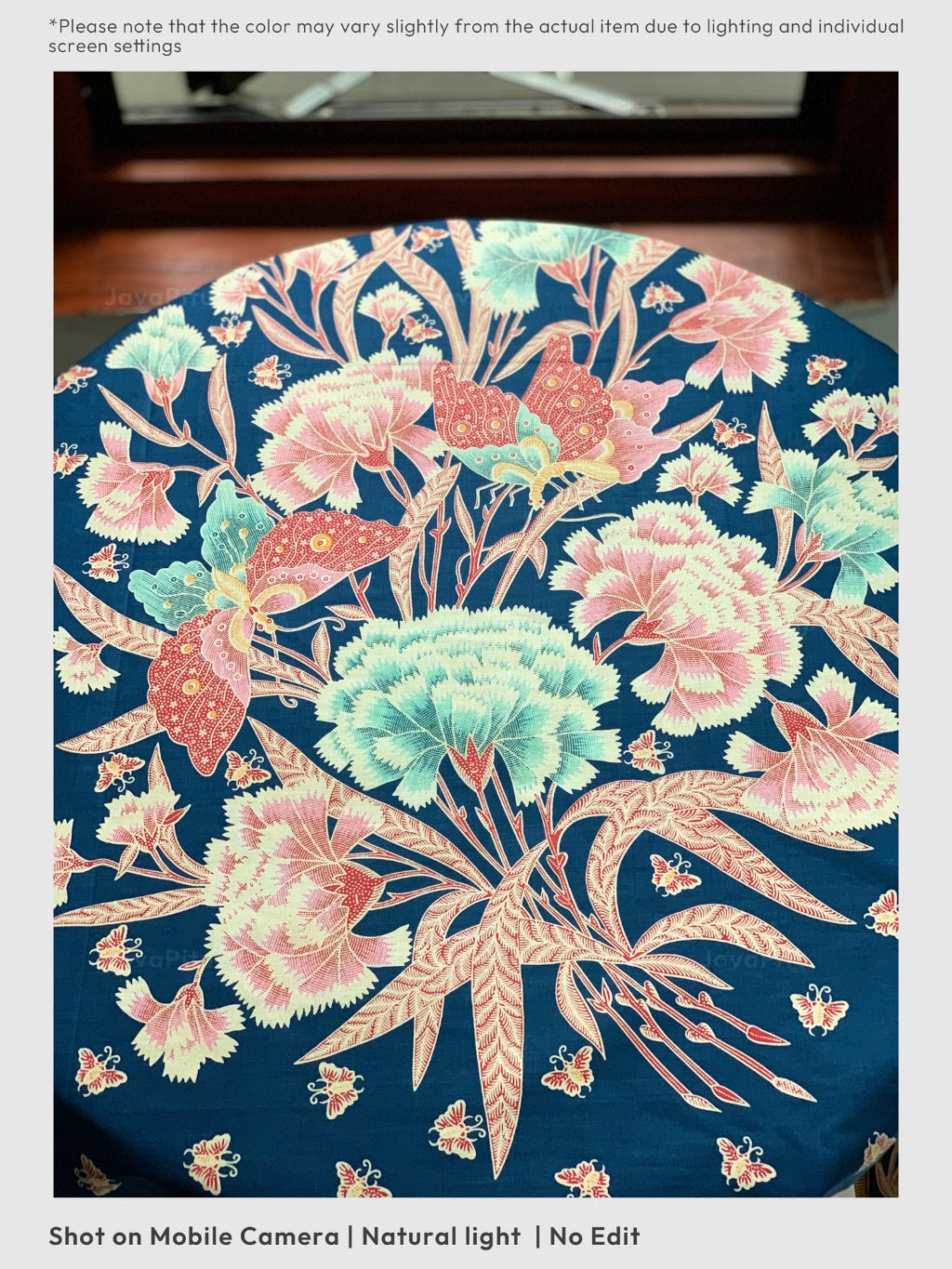 JavaPitu Kain Batik katun Premium Sawat Merak warna BlueGarden - Rok lilit, 2 meter- 6469