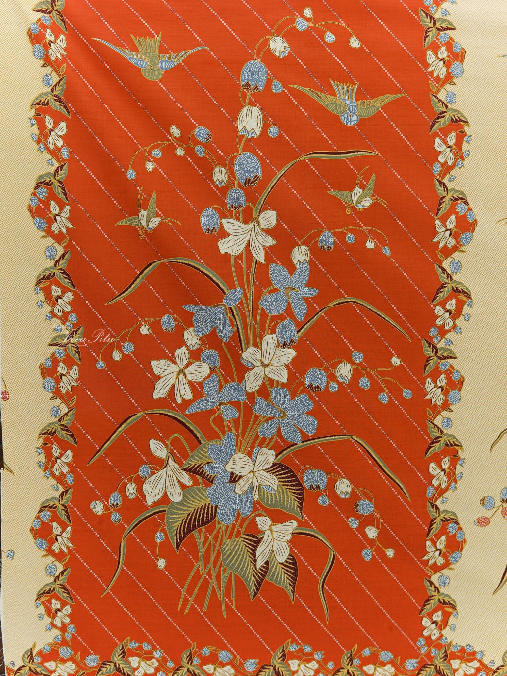 JavaPitu Kain Batik katun Premium Lily of the Valley warna MochaCream - Rok lilit, 2 meter- 6468