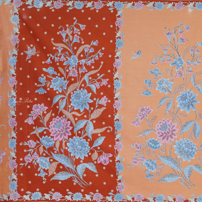 JavaPitu Rok Lilit Batik Katun Premium | Jatuh Rapi | Bunga Lotus | 2 Meter