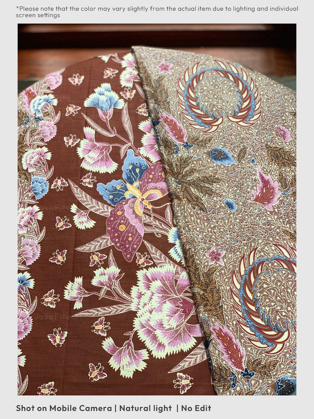 JavaPitu Kain Batik katun Premium Sawat Merak warna Coklat - Rok lilit, 2 meter- 6469
