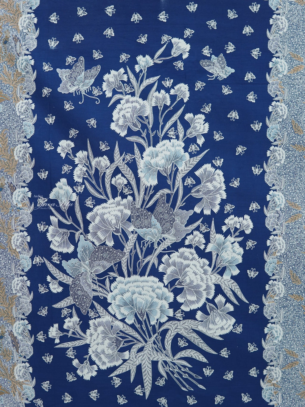 JavaPitu Kain Batik katun Premium Sawat Merak warna Frosted Blue - Rok lilit, 2 meter- 6469