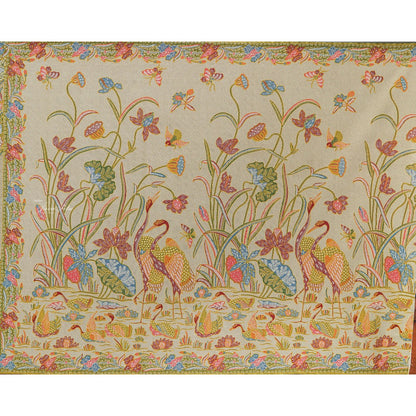 JavaPitu Rok Lilit - Kain Batik katun Premium bunga LotusGarden Harmony, Halus 2 meter - 6463