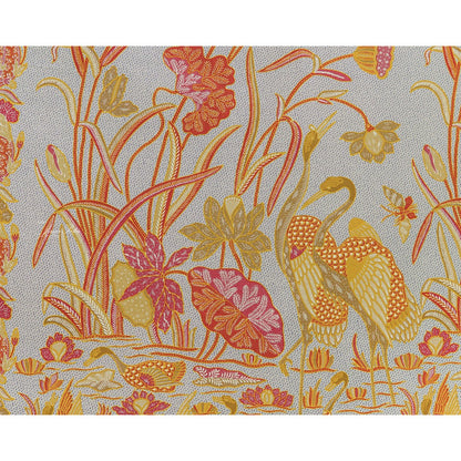 JavaPitu Rok Lilit - Kain Batik katun Premium bunga LotusGarden Merah, Halus 2 meter - 6463