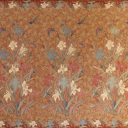 JavaPitu Rok Lilit - Kain Batik katun Premium Bunga Iris Flower Coklat soga - 2 meter - 6475